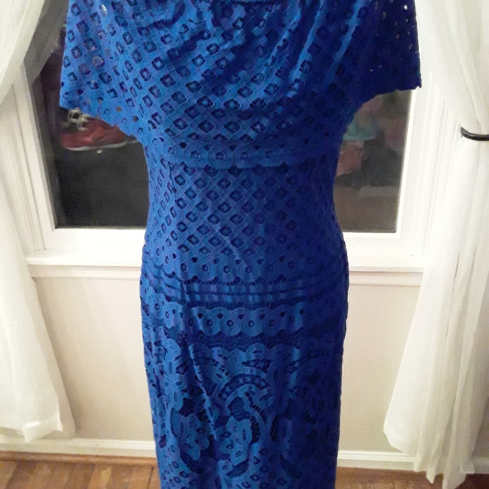 Blue Off-Shoulder Dress